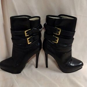 Soft Real black leather Real wool lined heeled boot 7M ladies Micheal Kors boot